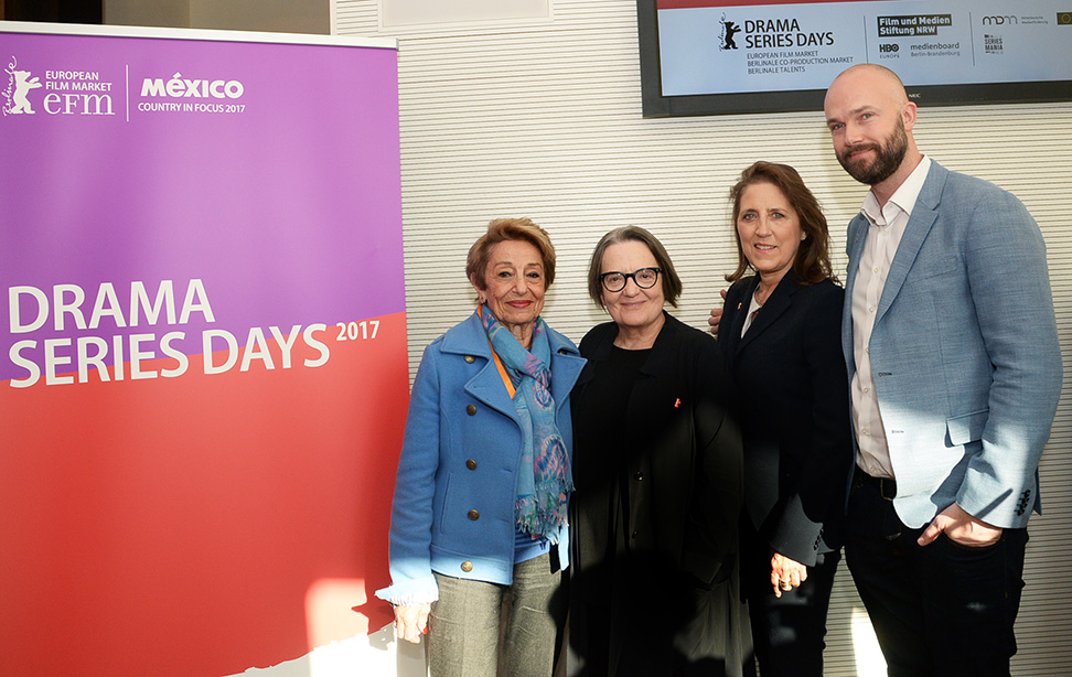 Beki Probst, Agnieszka Holland, Petra Müller, Matthijs Wouter Knol (© Anna Kaduk/Film- und Medienstiftung NRW)