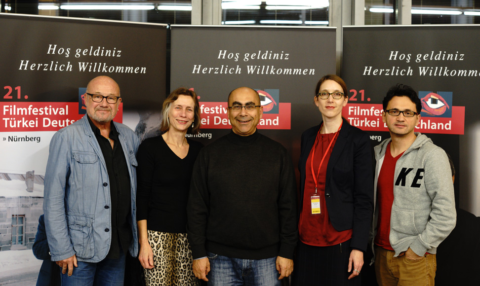 Michael Aue, Mariette Rissenbeek, Derviş Zaim, Felicitas Kleiner, Miraz Bezar (photo copyright Deutsch-türkisches Filmfestival Nürnberg)